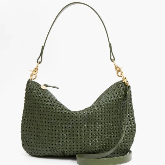 Clare V. Handbags - Clare V. Moyen Messenger Army Rattan